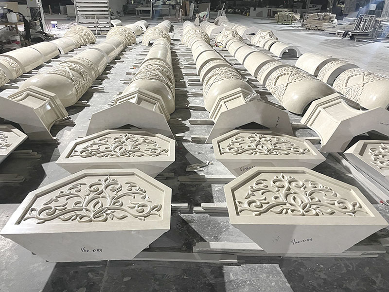 Aran White Marble Columns