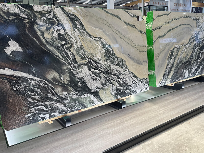 Verde Luana Marble Bookmatched Slabs
