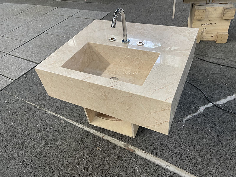 Golden Sunset Marble Vanity Sink