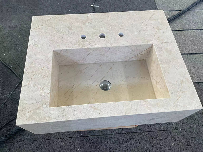 Golden Sunset Marble Vanity Sink