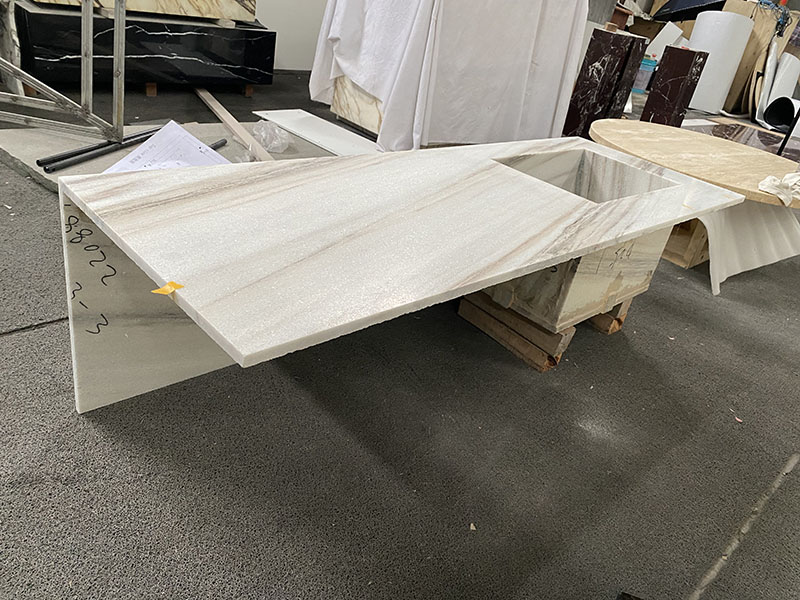 Palissandro White Marble Vanity Sink