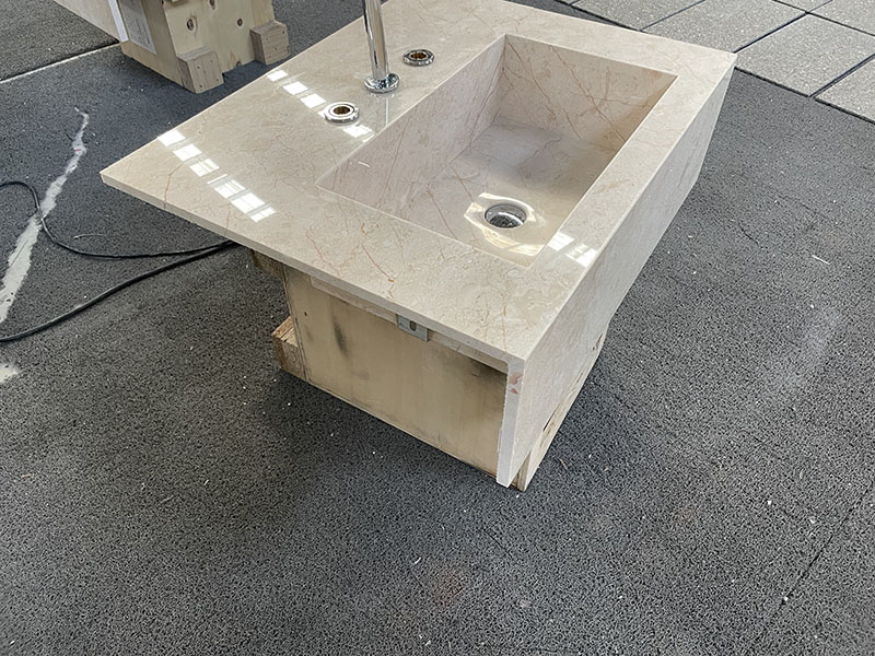 Golden Sunset Marble Vanity Sink