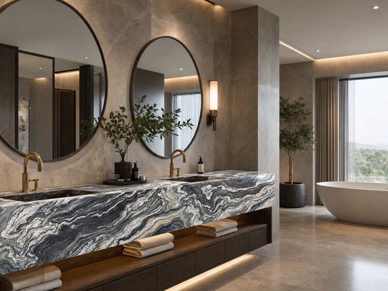 Cipollino Verde Marble Vanity Tops Cipollino Verde Marble Vanity Tops