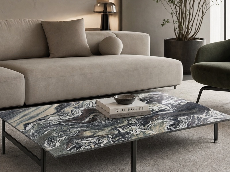Cipollino Verde Marble Coffee Table Cipollino Verde Marble Coffee Table