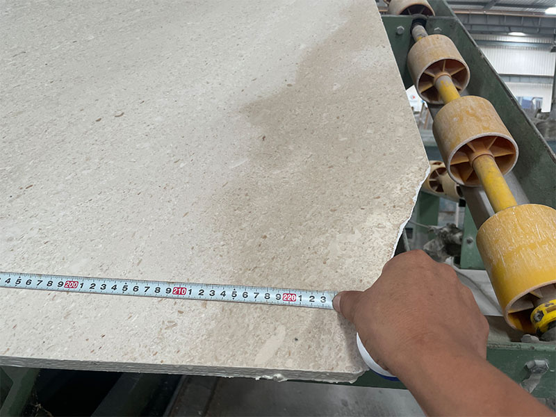 Marble slab dimension check before approval