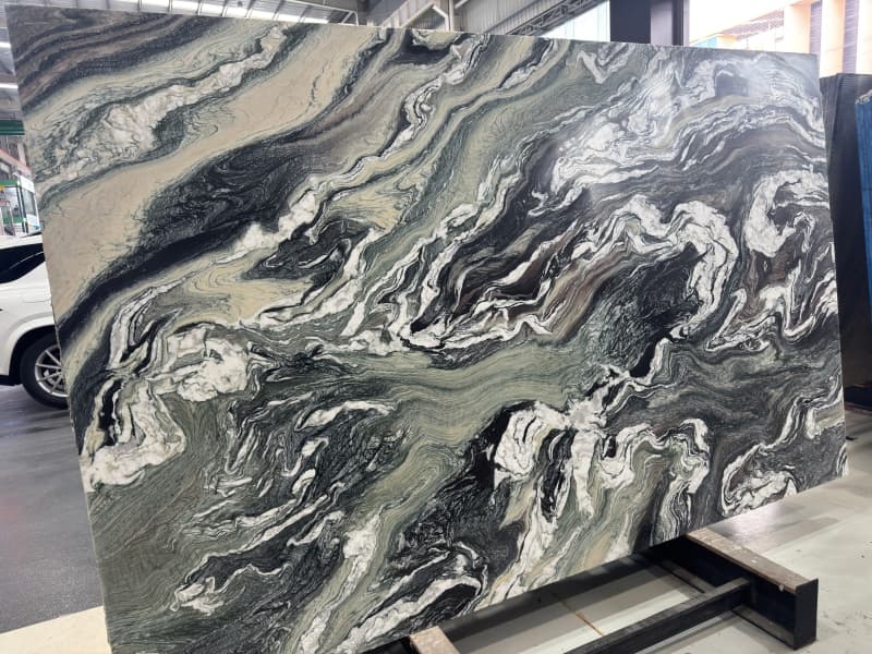 Purple marble top table