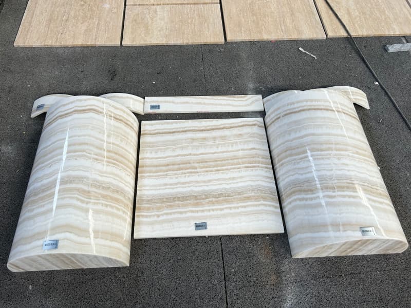 Ivory Onyx Integrated Vanity