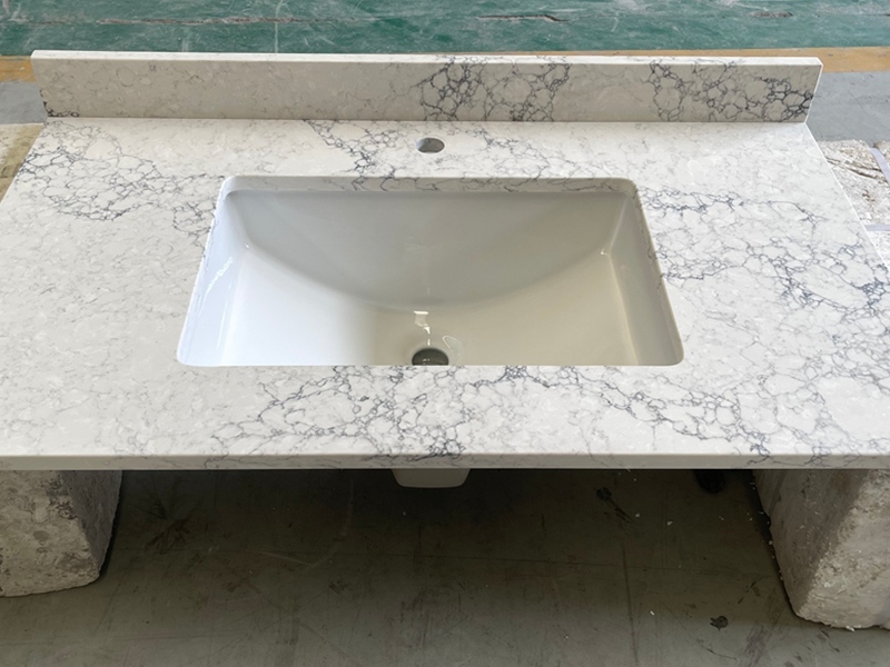 Custom Engineered Quartz Bathroom Custom Engineered Quartz Bathroom