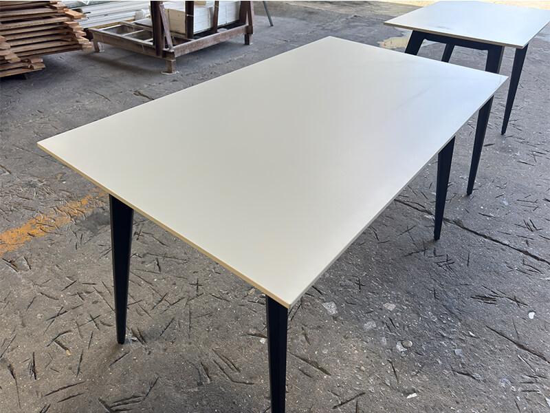 Pure White Velvet Sintered Stone Table Top Pure White Velvet Sintered Stone Table Top