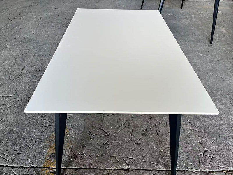Pure White Velvet Sintered Stone Table Top Pure White Velvet Sintered Stone Table Top
