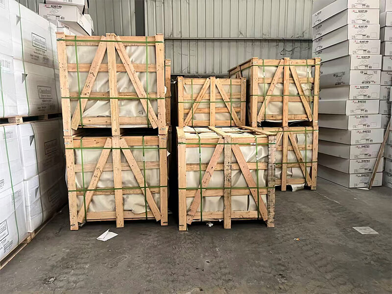 Pure White Velvet Sintered Stone Table Top Packing Pure White Velvet Sintered Stone Table Top Packing