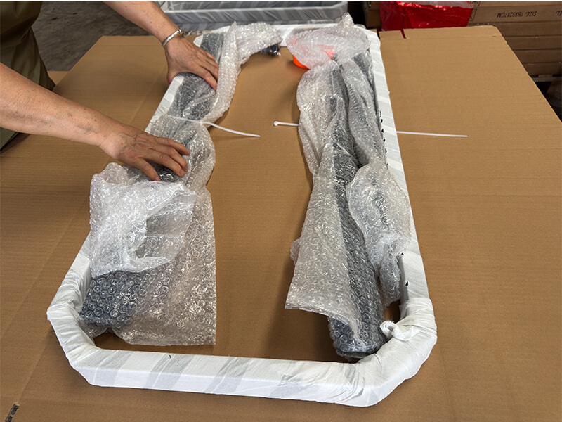 Pure White Velvet Sintered Stone Table Top Packing Pure White Velvet Sintered Stone Table Top Packing