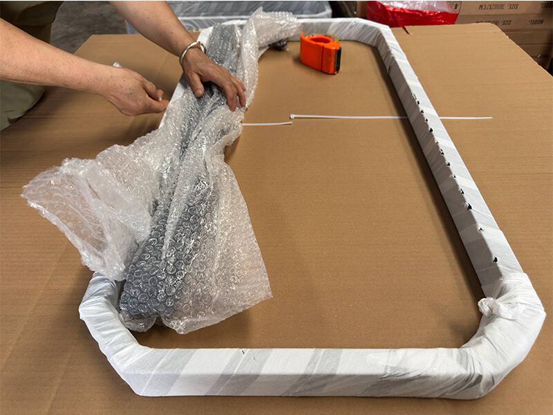 Pure White Velvet Sintered Stone Table Top Packing Pure White Velvet Sintered Stone Table Top Packing