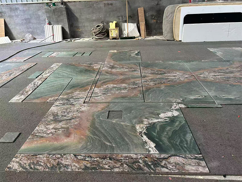 Dragon Green Quartzite Finished Layout Display Dragon Green Quartzite Finished Layout Display