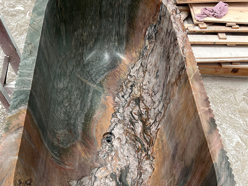 Persa Green Quartzite Freestanding Bathtub