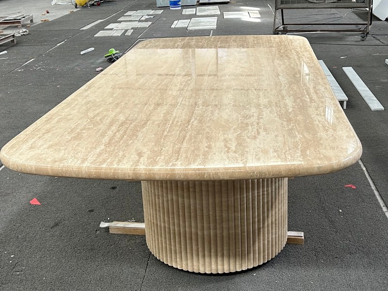 Beige Travertine Dining Table Beige Travertine Dining Table