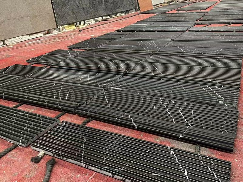Nero Marquina Marble Fluted Wall Panels Nero Marquina Marble Fluted Wall Panels