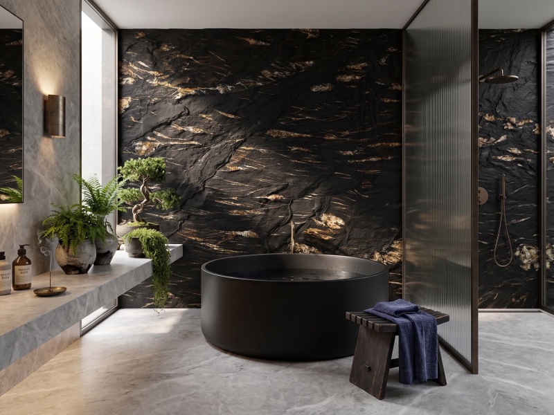 Titanium Gold Granite Application
