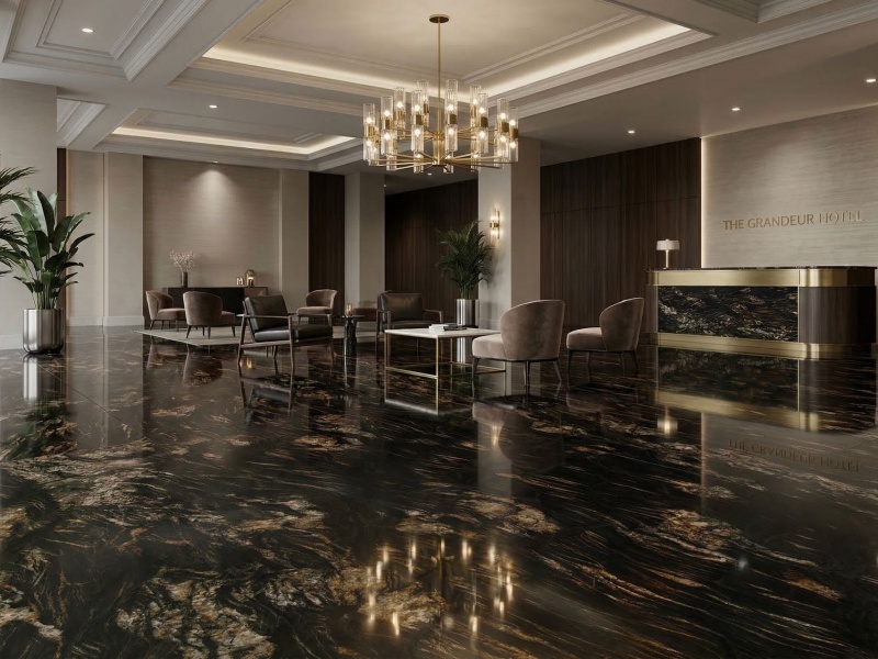 Titanium Gold Granite Application