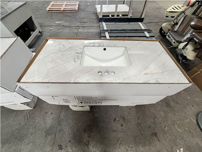 Packing details of Noble Carrara Grey marble vanity top Packing details of Noble Carrara Grey marble vanity top