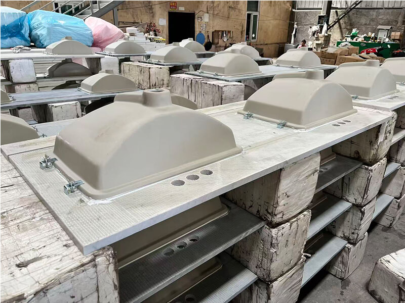 Back View of Noble Carrara Grey marble vanity top Back View of Noble Carrara Grey marble vanity top