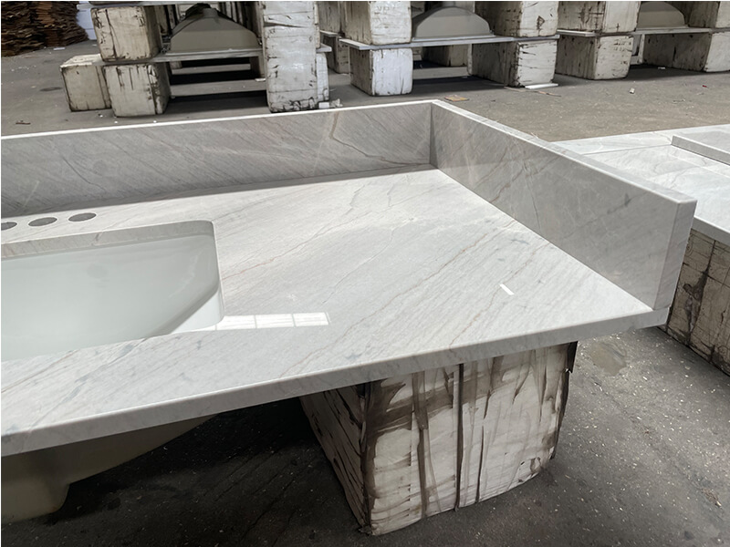 Noble Carrara Grey marble vanity top Noble Carrara Grey marble vanity top