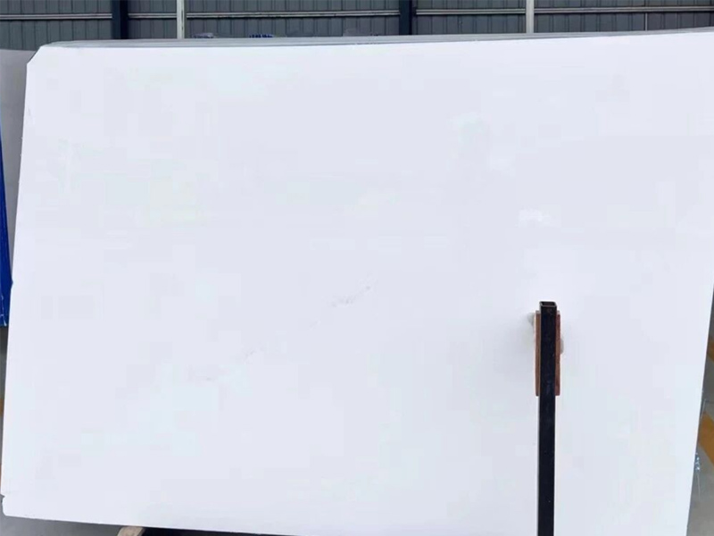 Vietnam Crystal White marble slab showing minimal veining and crystalline texture
