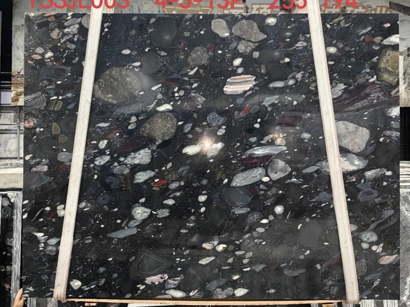 Black Mosaic Stone Slab Black Mosaic Stone Slab