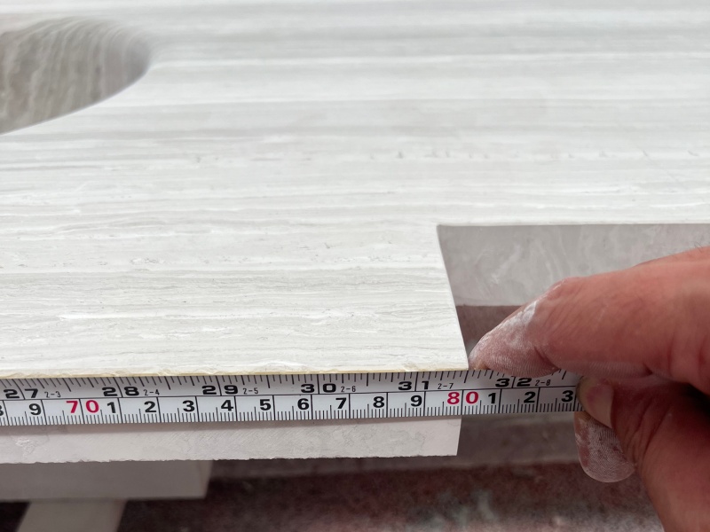 Wooden White Marble Integrated Vanity measurement Wooden White Marble Integrated Vanity measurement
