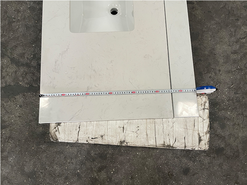 Ariston White Engineered Marble Vanity Top with Sink Ariston White Engineered Marble Vanity Top with Sink