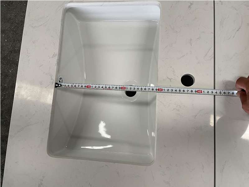 Ariston White Engineered Marble Vanity Top with Sink