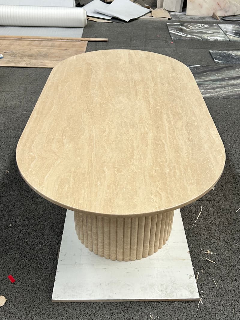 Travertine Dining Table