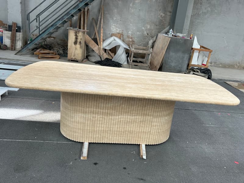 Travertine Dining Table
