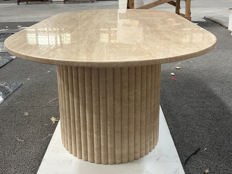 Travertine Dining Table