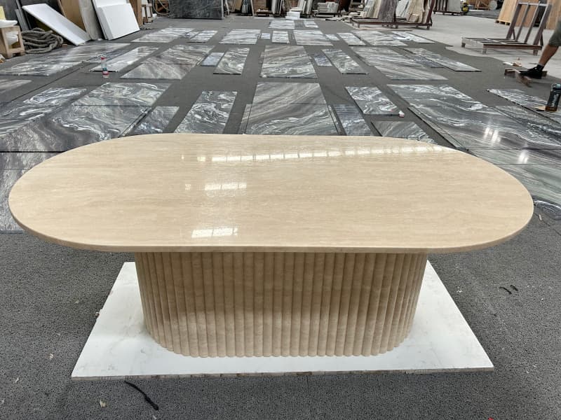 Travertine Dining Table
