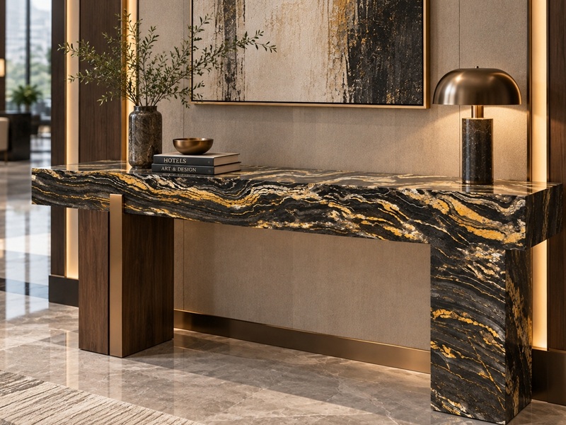 Black Gold Granite Table Tops