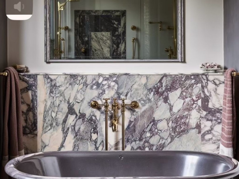 Calacatta Viola Marble Bathtub Surround Calacatta Viola Marble Bathtub Surround
