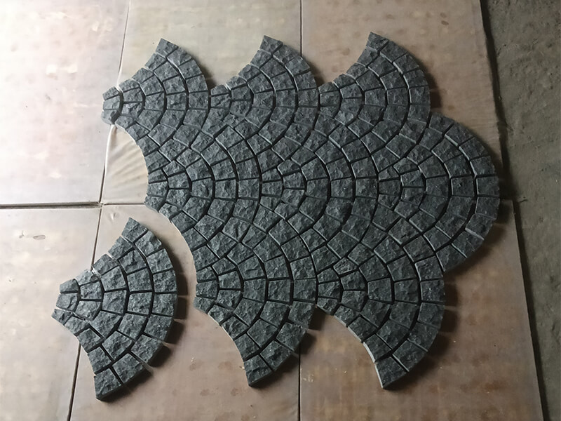 G684 Granite Fan Shaped Pattern Paving Stones G684 Granite Fan Shaped Pattern Paving Stones