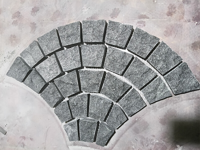 G684 Granite Fan Shaped Pattern Paving Stones G684 Granite Fan Shaped Pattern Paving Stones