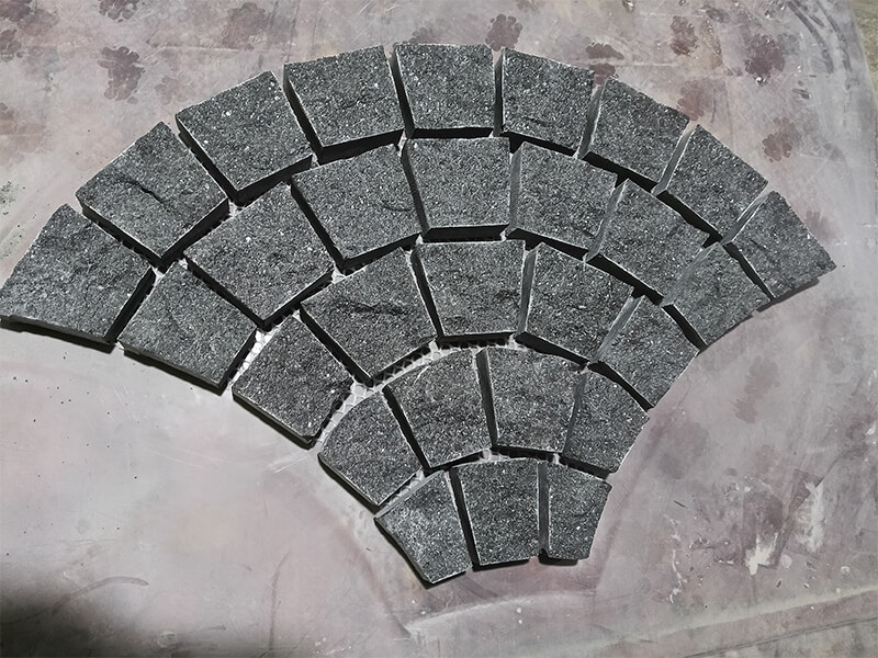 G684 Granite Fan Shaped Pattern Paving Stones G684 Granite Fan Shaped Pattern Paving Stones