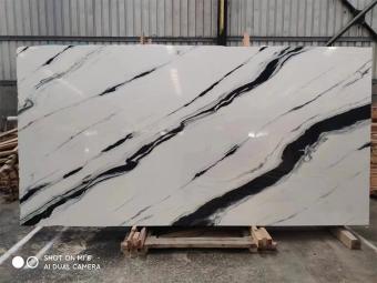 Panda White Marble-look Engineered Slab