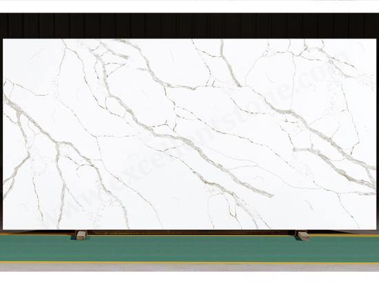  Calacatta White Engineered Quartz Marble Texture