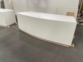 Carrara White Quartz Curved Commercial Counters