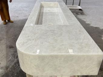 Glacier White Onyx Vanity