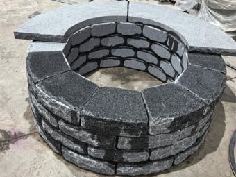 Cambodia G654 granite fire pit outdoor stone