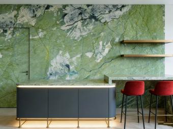 Apple Green Marble Countertop for Hotel Use