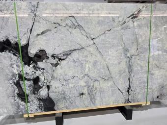 Da Vinci Marble Slabs Italy, White Marble with Bold Black Veins, Luxury Reception Desk Marble, Polished Leonardo Da Vinci Stone