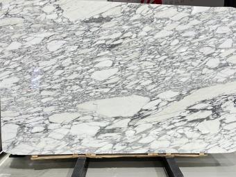 Polished Arabescato Corchia Marble Slabs, High-End Italian White and Gray Breccia Marble