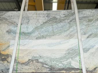 Misty Rain Grey Quartzite Slab with Natural Veining