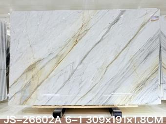 Calacatta Gold Marble Slabs with Grey and Gold Veining
